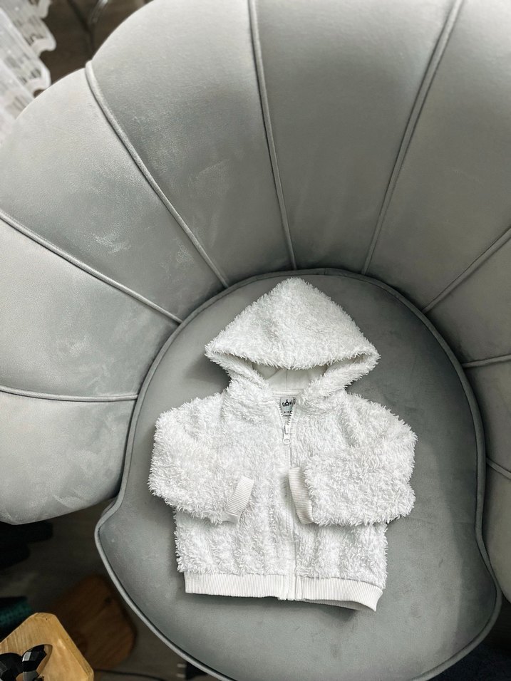 Bebek kışlık kapüşonlu peluş ceket - Görsel 2