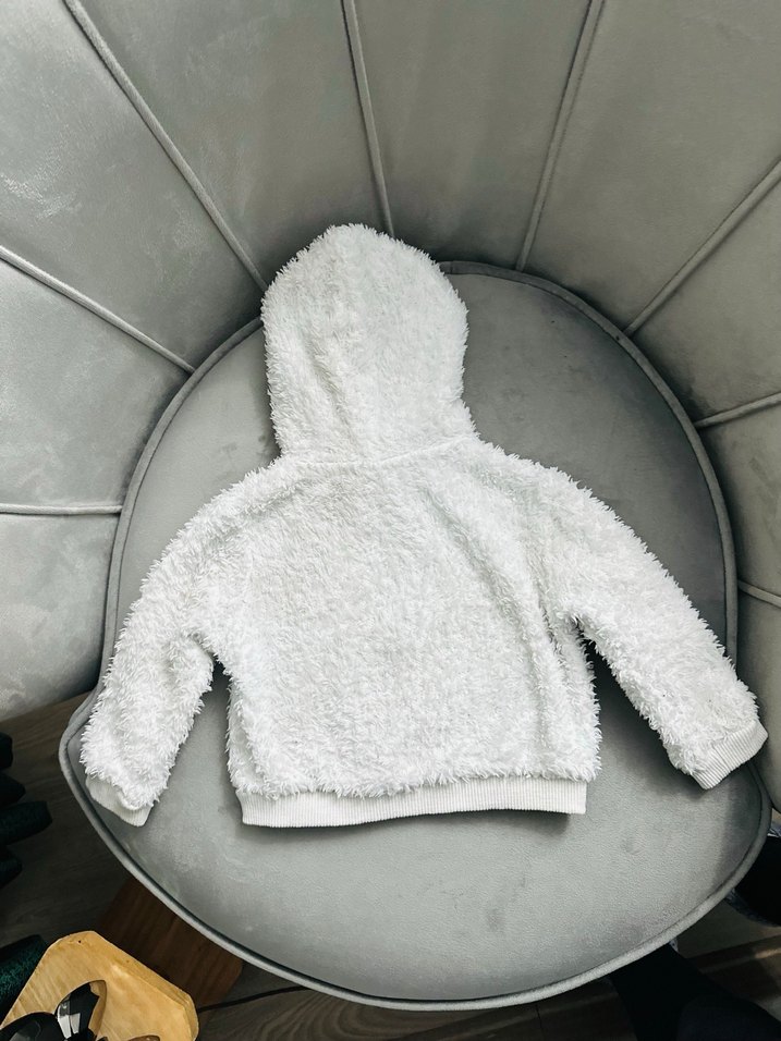 Bebek kışlık kapüşonlu peluş ceket - Görsel 5