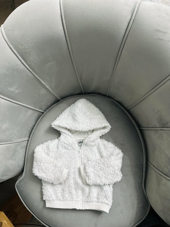 Bebek kışlık kapüşonlu peluş ceket - Görsel 3