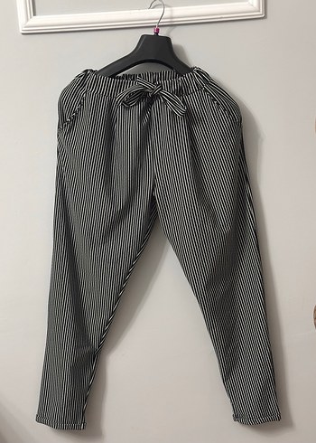Şık ve Rahat Çizgili Casual Pantolon - Görsel 3