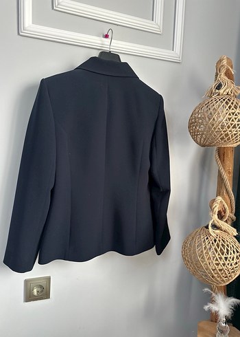 Lacivert Classıc düğmeli kadın blazer - Görsel 9