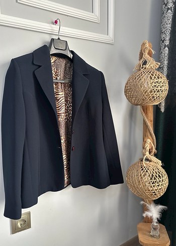 Lacivert Classıc düğmeli kadın blazer - Görsel 2