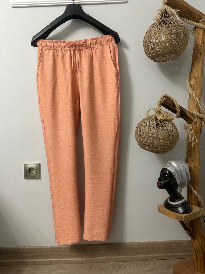 Çok Şık Yüsek Bel Rahat Kesim Pantolon - Görsel 5