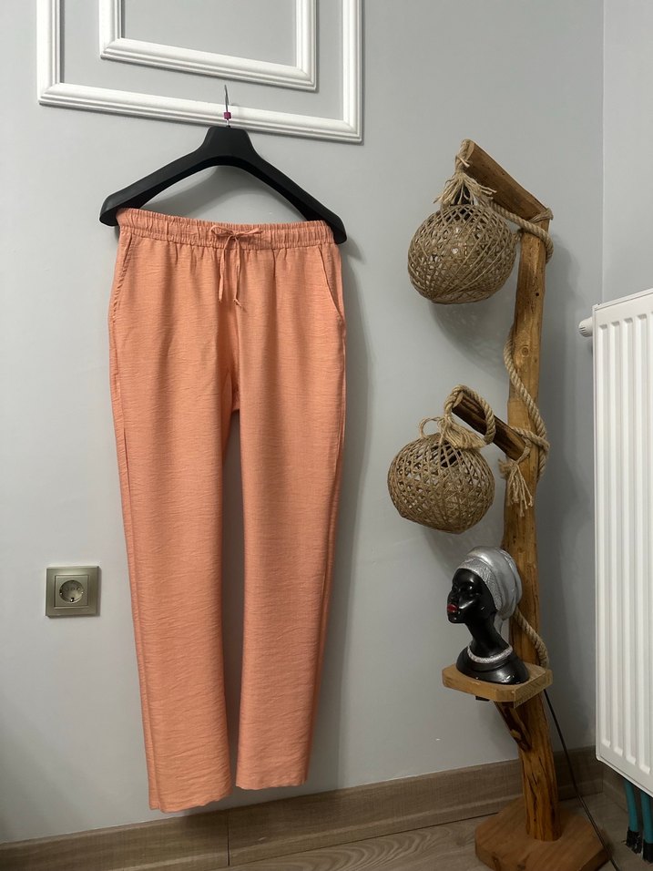 Çok Şık Yüsek Bel Rahat Kesim Pantolon - Görsel 2