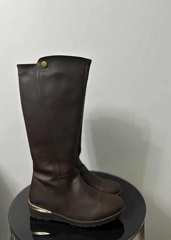 Miss F Hakiki Deri Kahverengi Çizme - Görsel 7