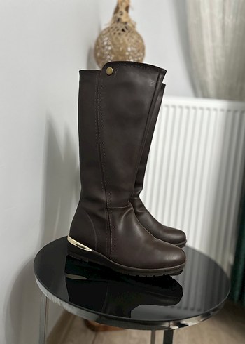 Miss F Hakiki Deri Kahverengi Çizme - Görsel 5
