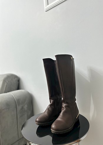Miss F Hakiki Deri Kahverengi Çizme - Görsel 2