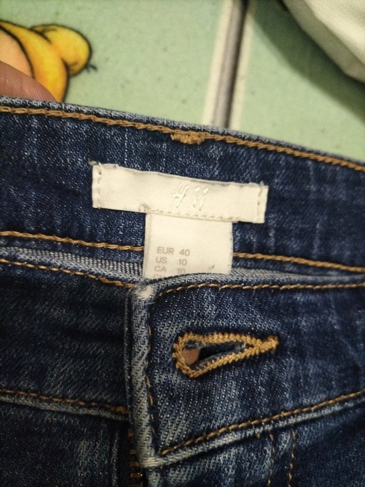 Kadın Mavi Düğmeli Mini Jean Şort - Görsel 3