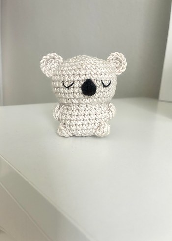 Gri Örgü Koala Anahtarlık