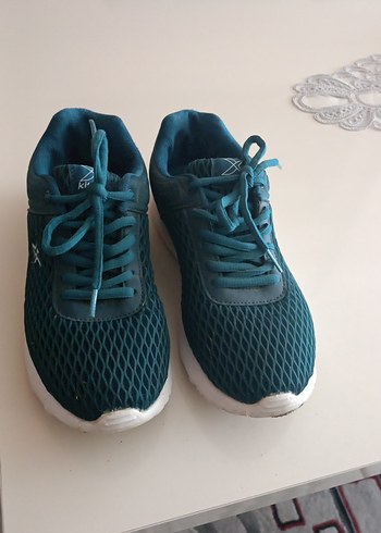 Turkuaz Kadın Spor Ayakkabı Elastik Detaylı