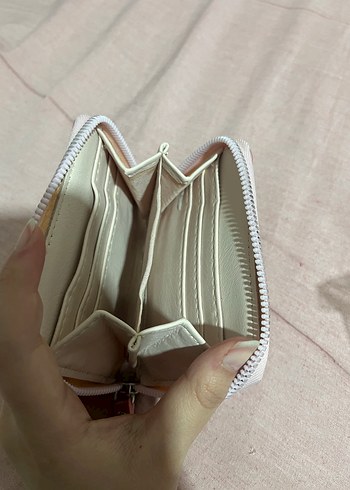 Diğer Pembe Deri Fermuarlı Kadın Cüzdanı