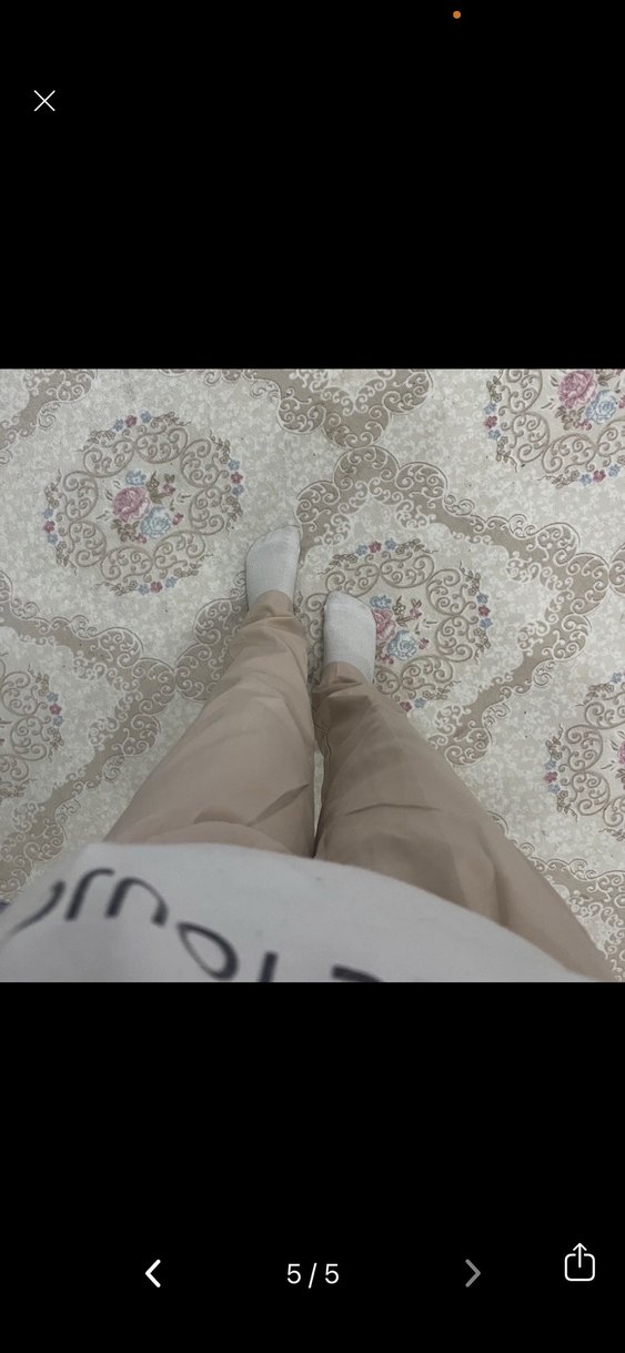 Bej Kemerli Kadın Kumaş Pantolon - Görsel 2