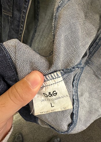 Orijinal Dolce&Gabbana  Lacivert Denim Ceket - Görsel 8