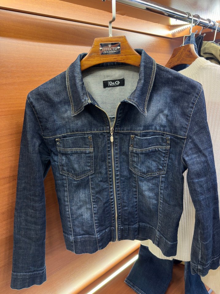 Orijinal Dolce&Gabbana  Lacivert Denim Ceket - Görsel 4