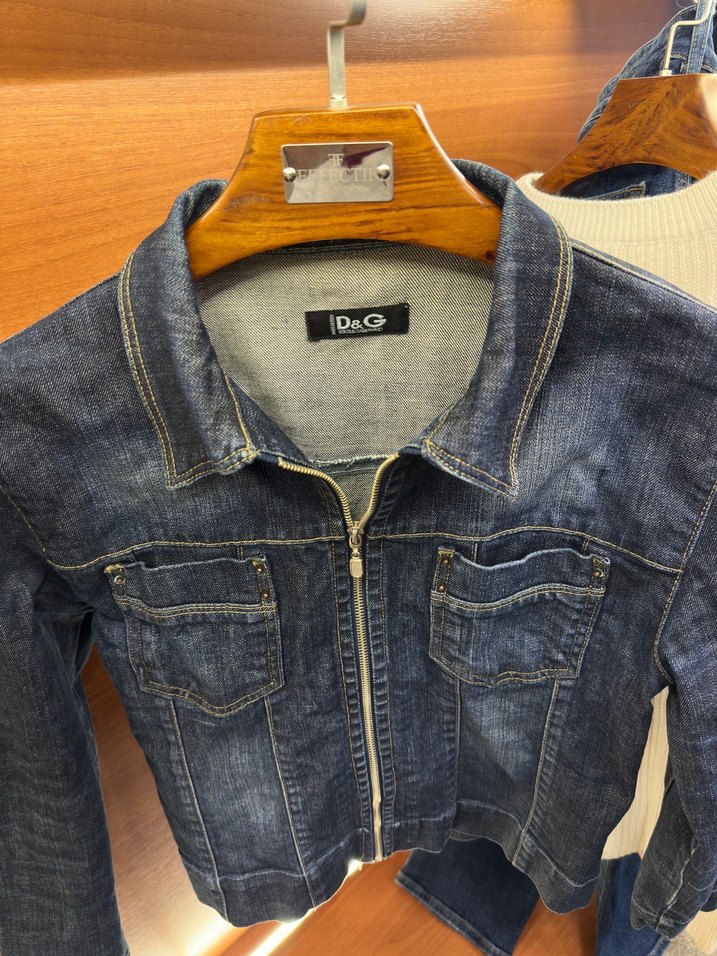 Orijinal Dolce&Gabbana  Lacivert Denim Ceket - Görsel 5