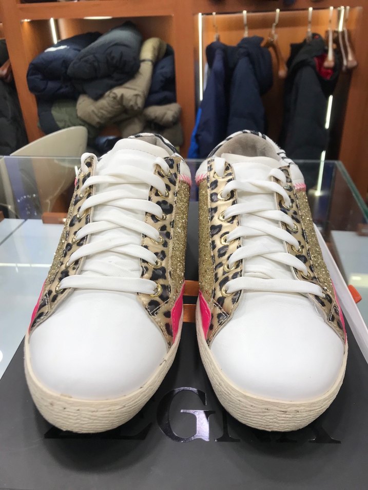 Renkli Zebra Desenli Parlak Kadın Spor Ayakkabı - Görsel 3