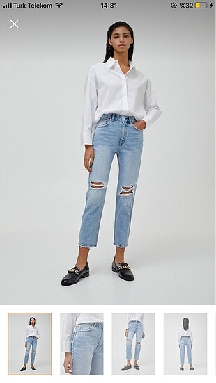 Diz detaylı mom jean