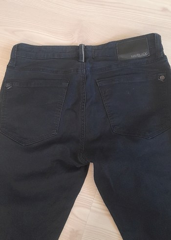 Standart Beden Beden Erkek Siyah Denim Pantolon Regular Fit