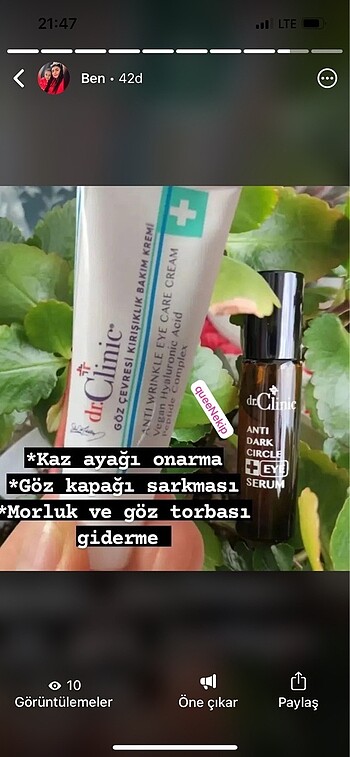  Beden Dr.Clinic Göz Çevresi Bakım Serumu 10ml