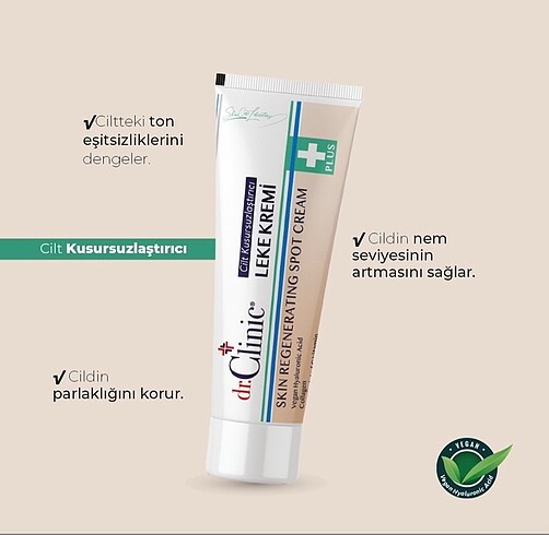  Beden Renk Dr.Clinic Cilt Kusursuzlaştırıcı Leke Kremi 50 ml