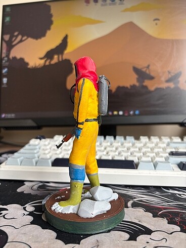  Beden Renk Rust Hazmat Suit Figür