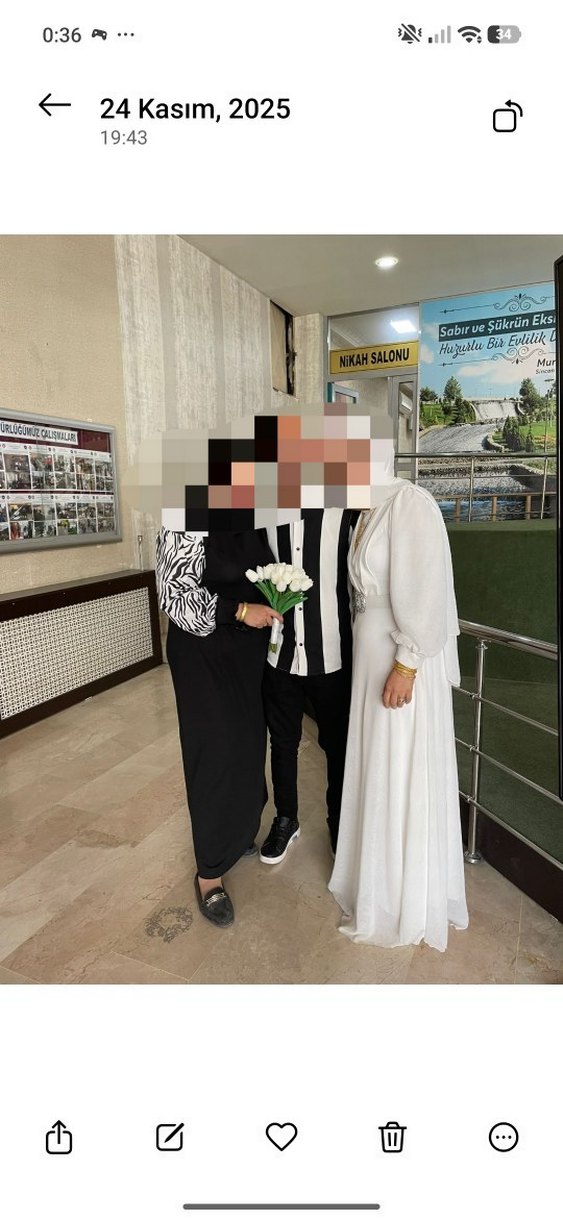 Siyah Zebra Desenli Uzun Kollu Midi Elbise - Görsel 2