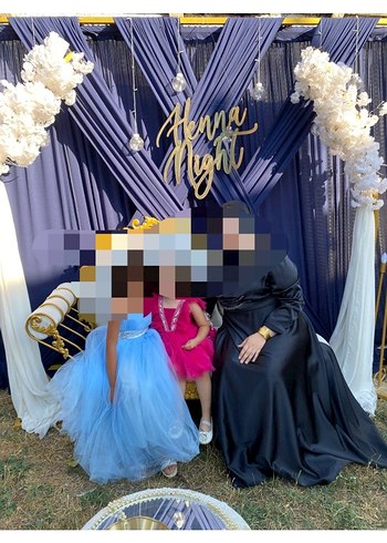 Siyah Uzun Kollu Drapeli Düğün Elbisesi - Görsel 2