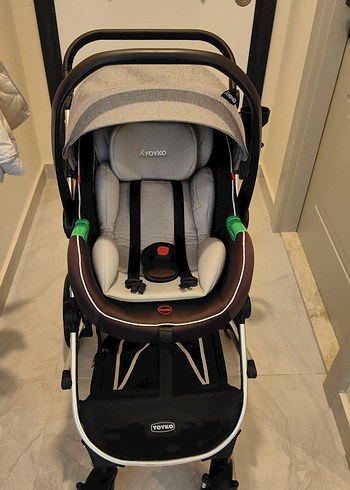 Yoyko Ultimate 3'ü 1 Arada Gri Bebek Arabası - Görsel 7