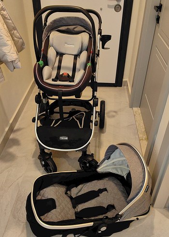 Yoyko Ultimate 3'ü 1 Arada Gri Bebek Arabası - Görsel 3