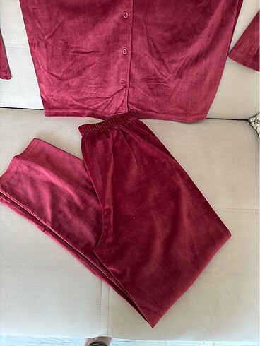 xl Beden bordo Renk Pijama takımı