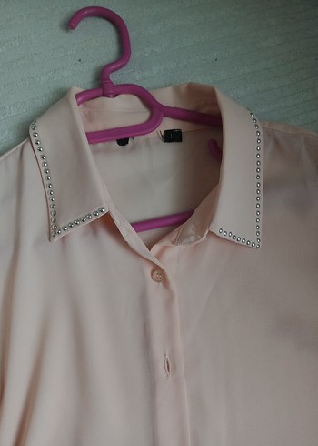 LC Waikiki Pudra Pembe Düğmeli Kadın Gömlek