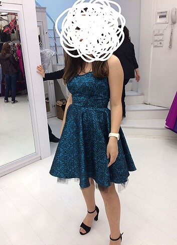 Abiye mini elbise - Görsel 3