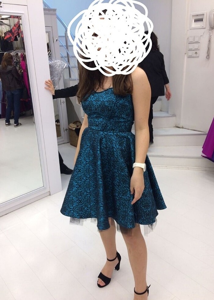 Abiye mini elbise - Görsel 3