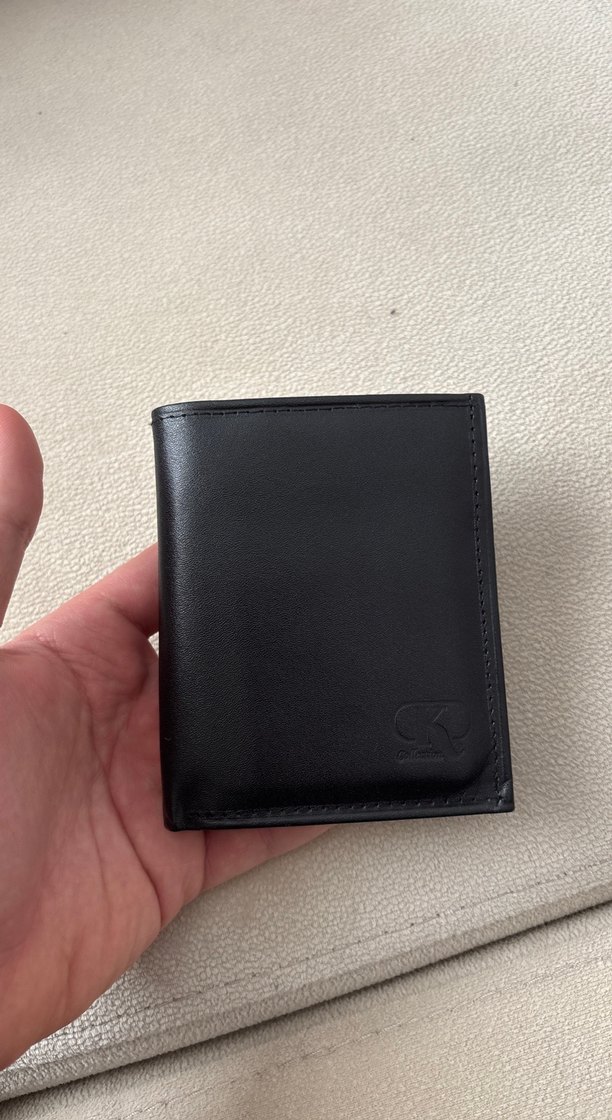 Parlak Siyah Polis Baskılı Erkek Cüzdanı - Görsel 2