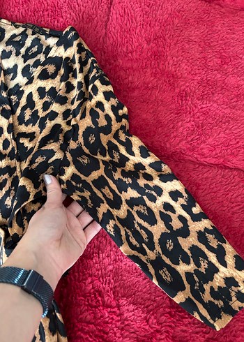 s Beden çeşitli Renk Leopar Desenli Kadın Elbise