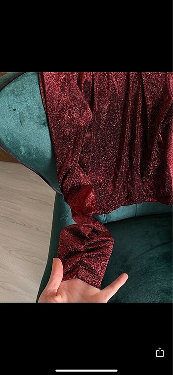 m Beden bordo Renk Zara parlak bluz