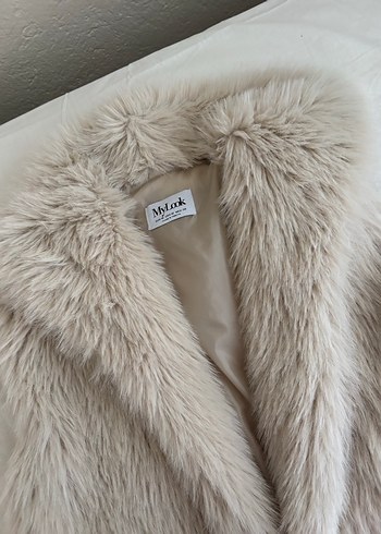 Bej Kadın Suni Kürk Yelek - Görsel 3