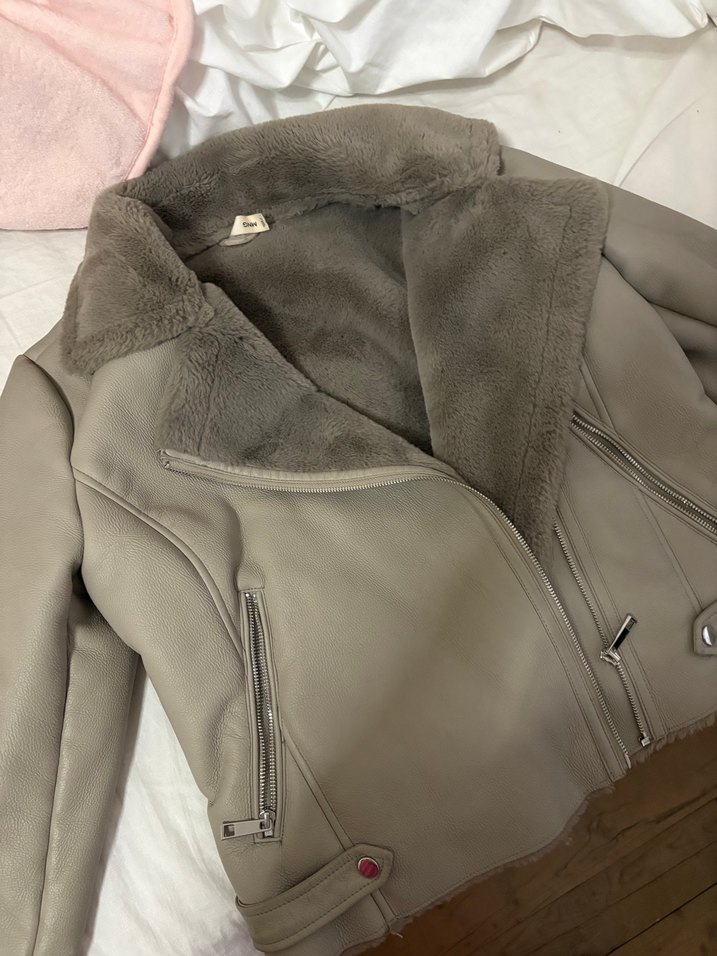 Mango Deri Kürklü Kadın Ceket - Görsel 2