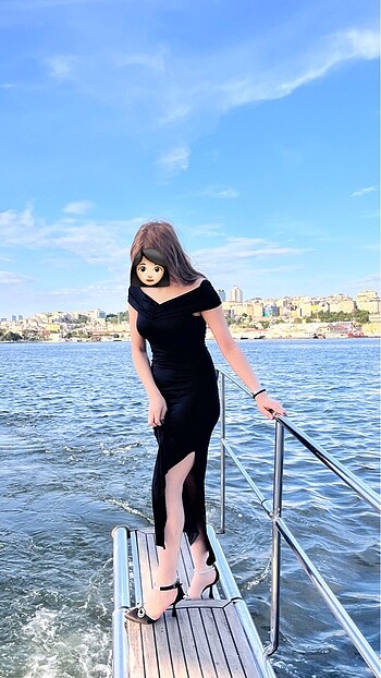 s Beden Elbise kol detay ve yırtmaçlı