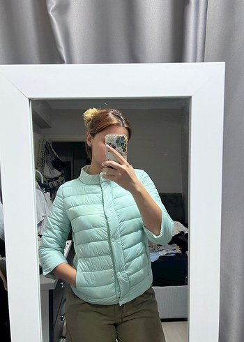 NewYorker Pastel Mint Renkli Şişme Kadın Mont
