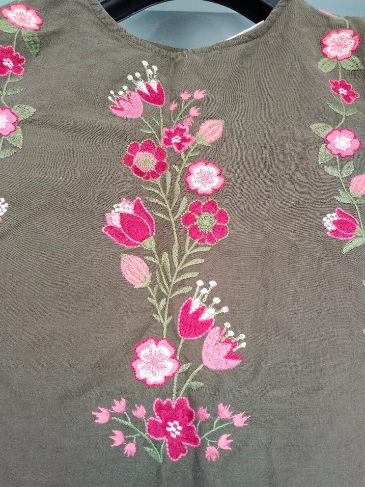 Nakışlı Uzun Kollu Bohem Kız Elbisesi - Görsel 4