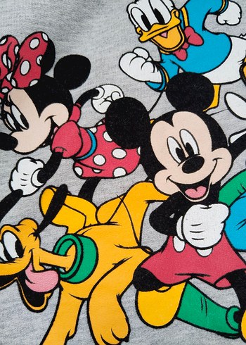 Kız Çocuk Gri Baskılı Sweatshirt - Görsel 5