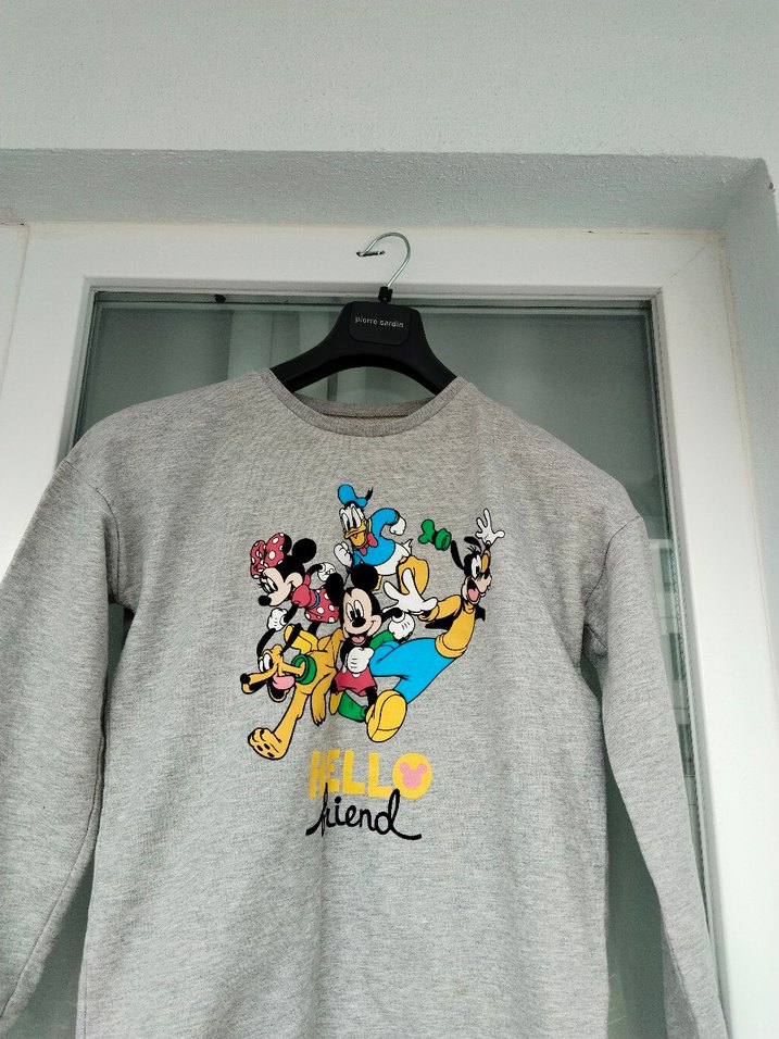 Kız Çocuk Gri Baskılı Sweatshirt - Görsel 2