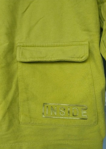 Sarı Kapüşonlu Mini Sweatshirt - Görsel 3