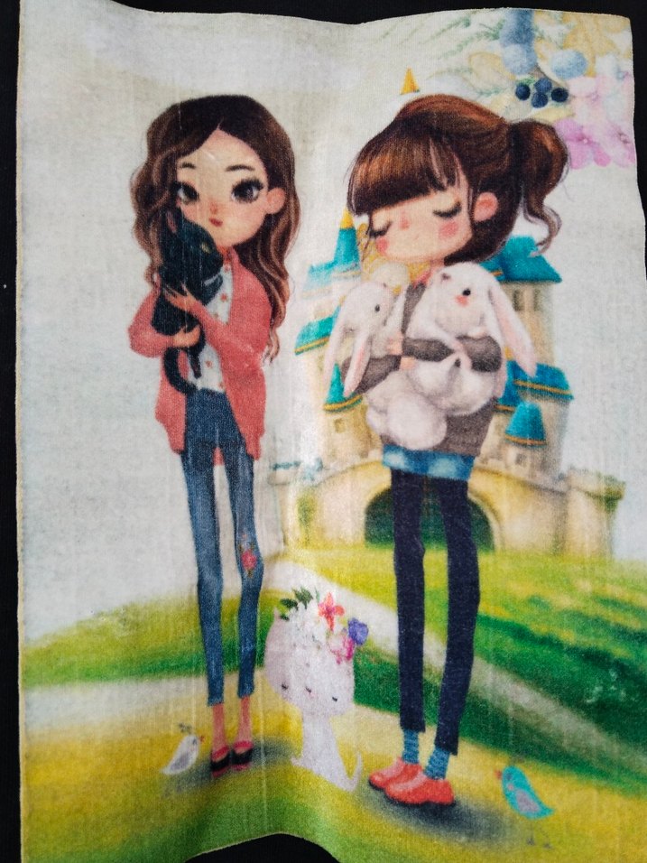 Kız Çocuk Siyah Baskılı Sweatshirt - Görsel 2