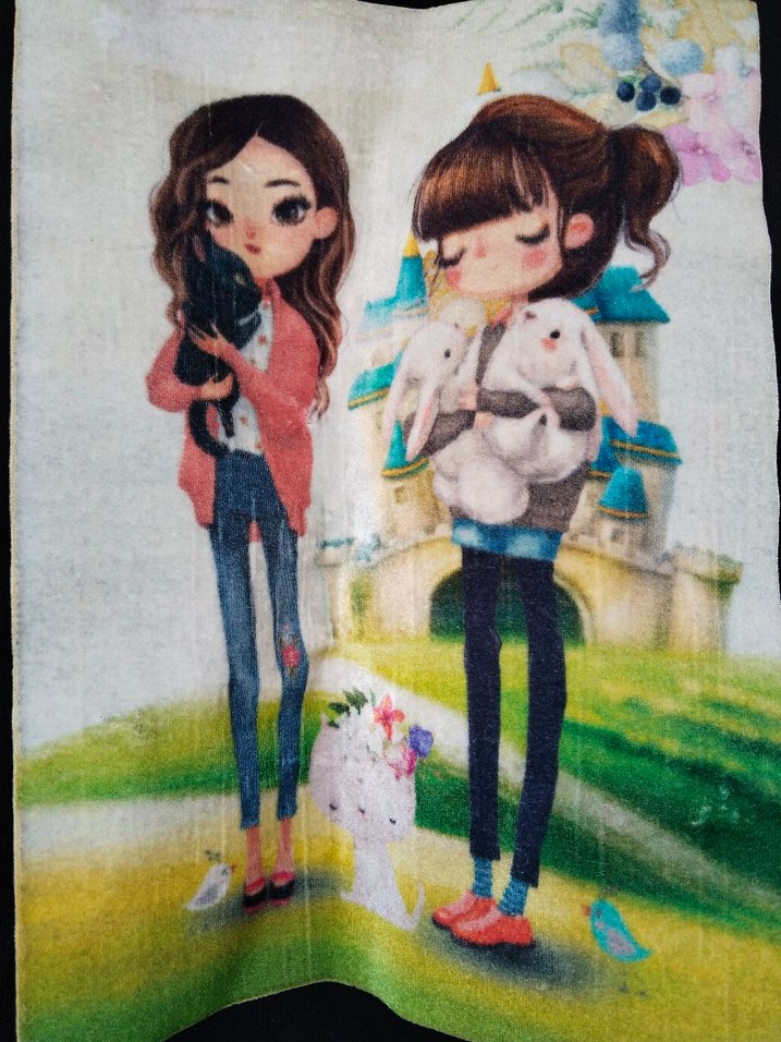 Kız Çocuk Siyah Baskılı Sweatshirt - Görsel 3