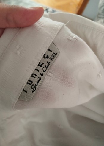 Düğmeli Beyaz Kadın Gömlek - Görsel 5