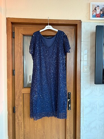 Diğer Örümcek Dantel Astarlı Midi Boy Elbise