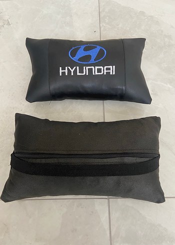 Hyundai Siyah Baskılı Oto Boyun Yastığı - Görsel 2