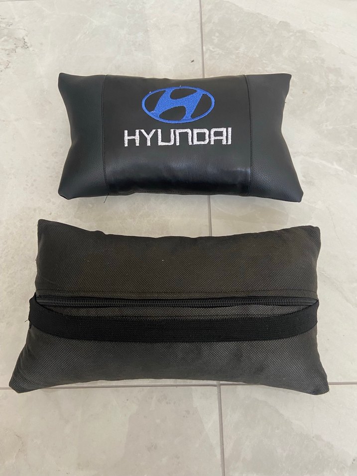 Hyundai Siyah Baskılı Oto Boyun Yastığı - Görsel 2